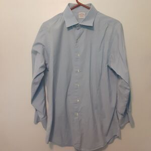 Brooks Brothers Adult Mens L Blue Long Sleeve Button Up Shirt